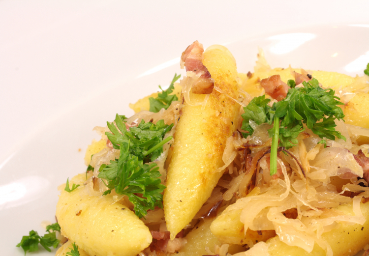 Trofie pasta with cabbage